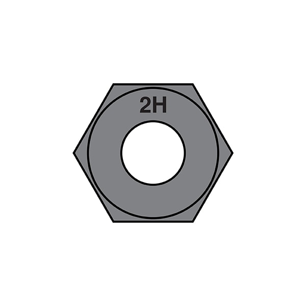 Zoro Select Hex Nut, 3/4"-10, Steel, Grade 2H, Plain, 125 PK 75A1942H - main