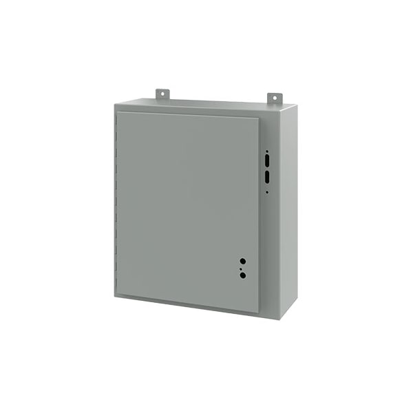 Nvent Hoffman Electrical Enclosures, 24 in H, 8 in D, 21.38 in W, NEMA 12, Mild Steel A24SA2208LP - main