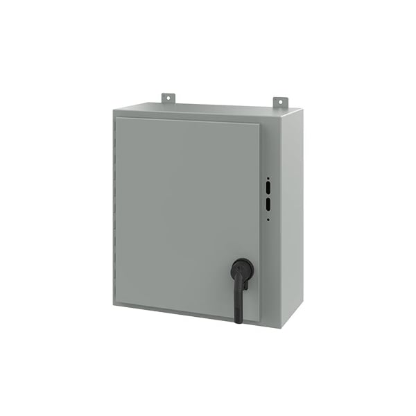 Nvent Hoffman Keyed Handle Electrical Enclosures, 24 in H, 10 in D, 21.38 in W, NEMA 12, Steel A24SA2210LPPL - main