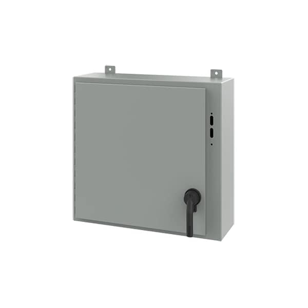 Nvent Hoffman Keyed Handle Electrical Enclosures, 24 in H, 8 in D, 25.38 in W, NEMA 12, Steel A24SA2608LPPL - main