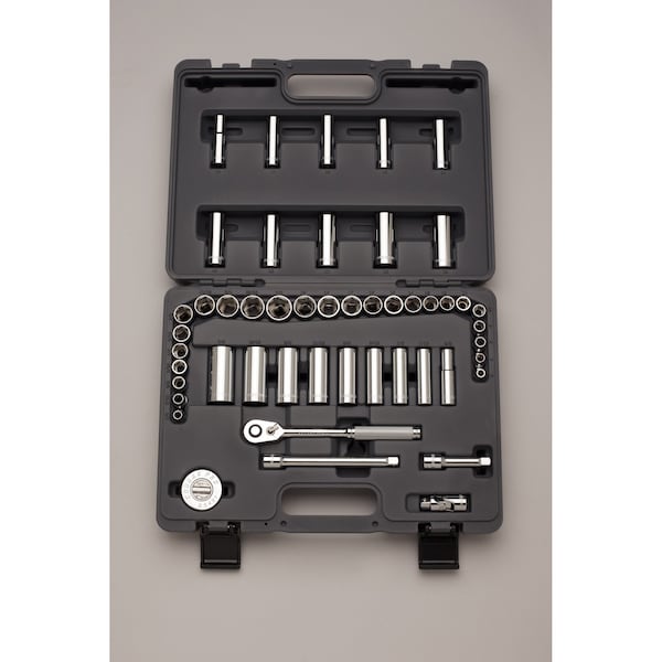 Cougar Pro Set 1/4" Dr 46 Pc Set 6 Pt Std and Dp Co A29 - main