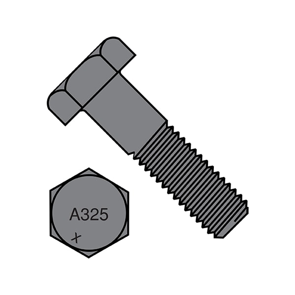 Zoro Select Grade A325, 1-8 x 7 in Structural Bolt, Plain Steel, 7 Zoro Select Grade A325, 1-8 x 7 in Structural Bolt, Plain Steel, 7