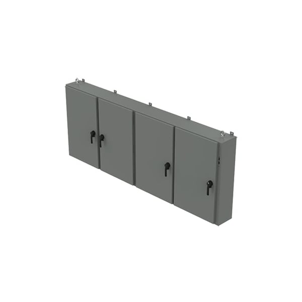Nvent Hoffman 3 Point Latch with Padlocking Electrical Enclosures, 48 in H, 18 in D, 156-1/2 in W, 12, Steel A48X4E15718 - main