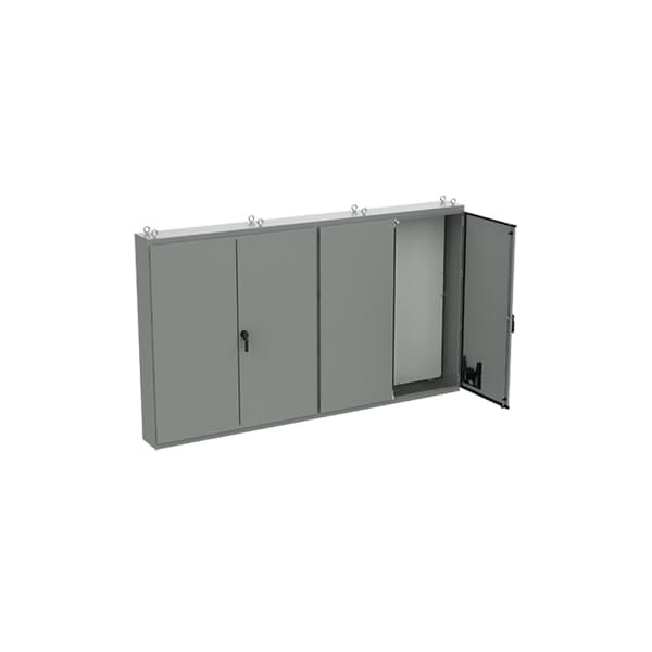 Nvent Hoffman Free-Stand, Multi-Door, Type 12, 86.12x149.19x20.12, Gray, Steel A86M4E20G - main