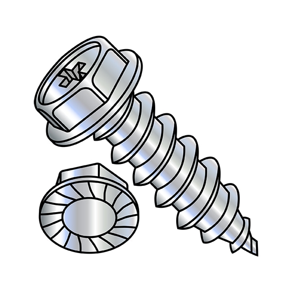 Zoro Select Concrete Screw, #8-18 Dia., Flat, 1 1/4 in L, Steel Zinc Plated, 4000 PK 0820ABPWS - main