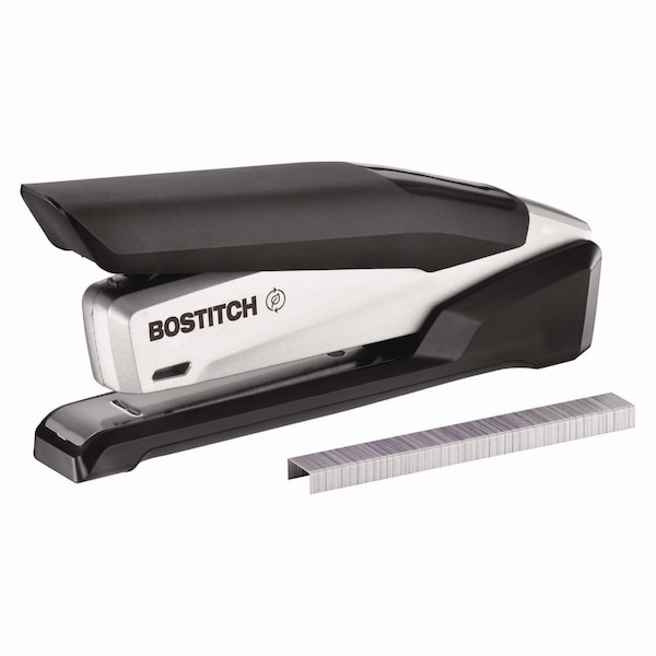 Bostitch inPOWER+28 Executive One-Finger 3-in-1 Eco-Friendly Desktop Stapler, 28-Sheet Capacity, Black/Silver ACI1110 - main