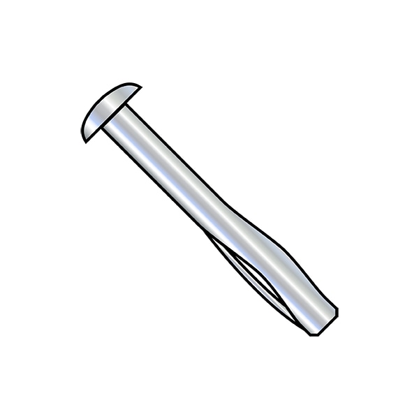 Zoro Select Tire Wire Pin Anchor, 3/8" Dia., 2" L, Alloy Steel Zinc Plated, 25 PK 3732ADSPR - main