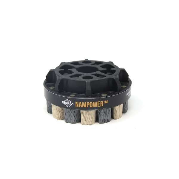 Nampower Brush NAMPOWER ADT10018320 Abrasive Disc Brush, Turbine Style, 100mm Diameter, 18mm Trim, 320 Grit ADT10018320 - main