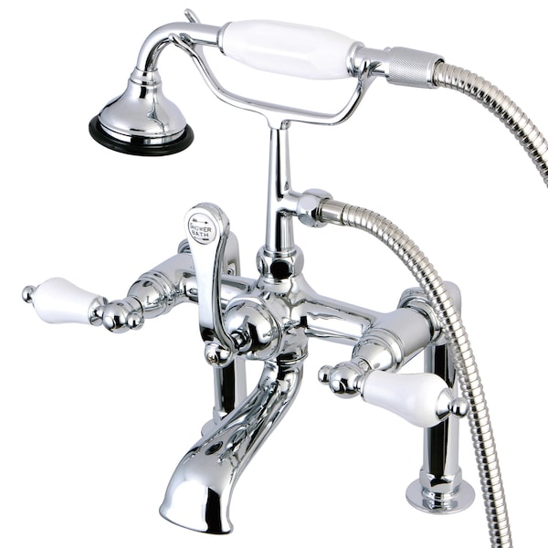 Kingston Brass Deck-Mount Clawfoot Tub Faucet, Polished Chrome, Deck Mount AE106T1 - main
