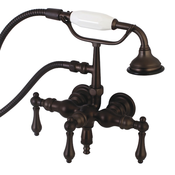 Kingston Brass Wall-Mount Clawfoot Tub Faucet, Oil Rubbed Bronze, Tub Wall Mount AE19T5 - main
