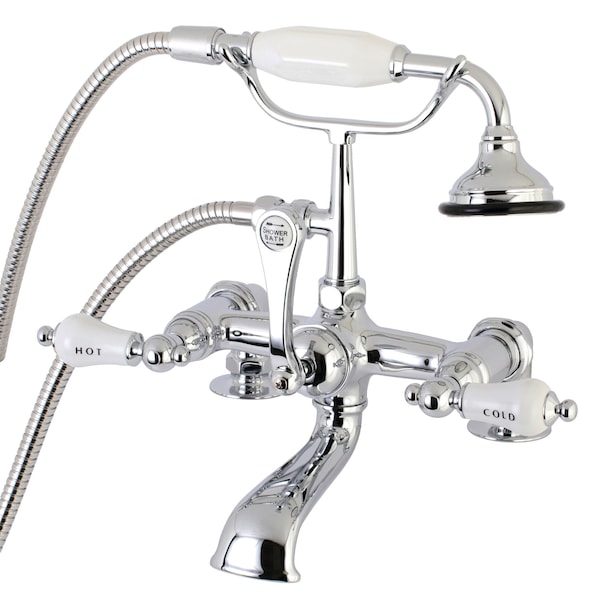 Kingston Brass Deck-Mount Clawfoot Tub Faucet, Polished Chrome, Deck Mount AE208T1 - main