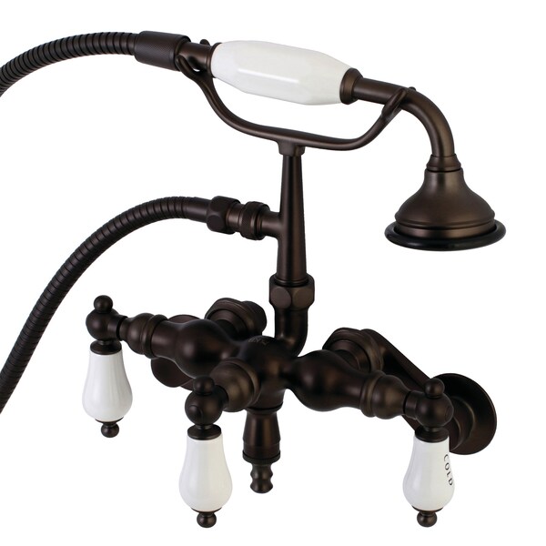 Kingston Brass Wall-Mount Clawfoot Tub Faucet, Oil Rubbed Bronze, Tub Wall Mount AE423T5 - main