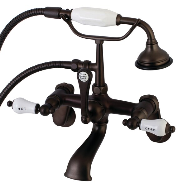 Kingston Brass Wall-Mount Clawfoot Tub Faucet, Oil Rubbed Bronze, Tub Wall Mount AE53T5 - main