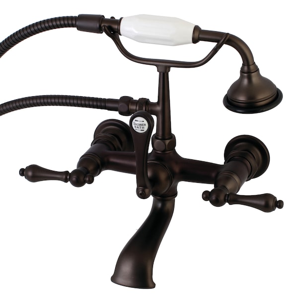 Kingston Brass Wall-Mount Clawfoot Tub Faucet, Oil Rubbed Bronze, Tub Wall Mount AE551T5 - main