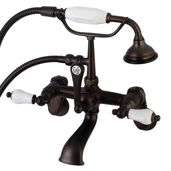 Kingston Brass Wall-Mount Clawfoot Tub Faucet, Oil Rubbed Bronze, Tub Wall Mount AE55T5 - main