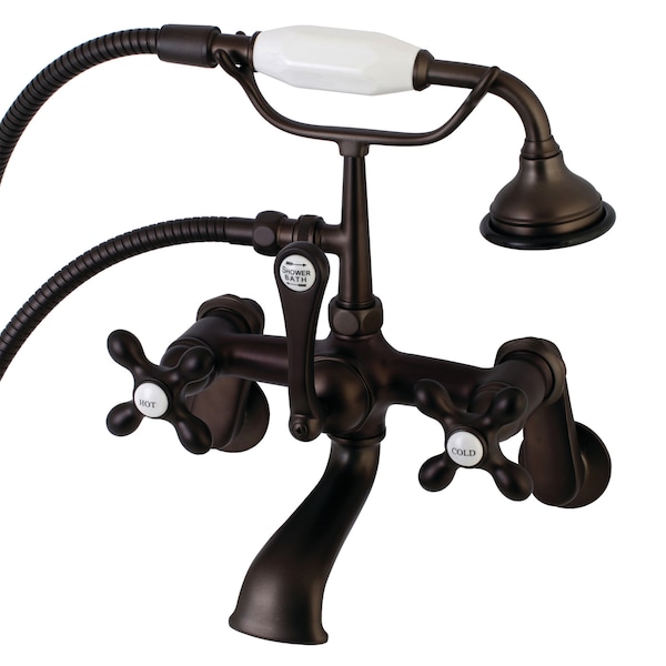 Kingston Brass Wall-Mount Clawfoot Tub Faucet, Oil Rubbed Bronze, Tub Wall Mount AE57T5 - main