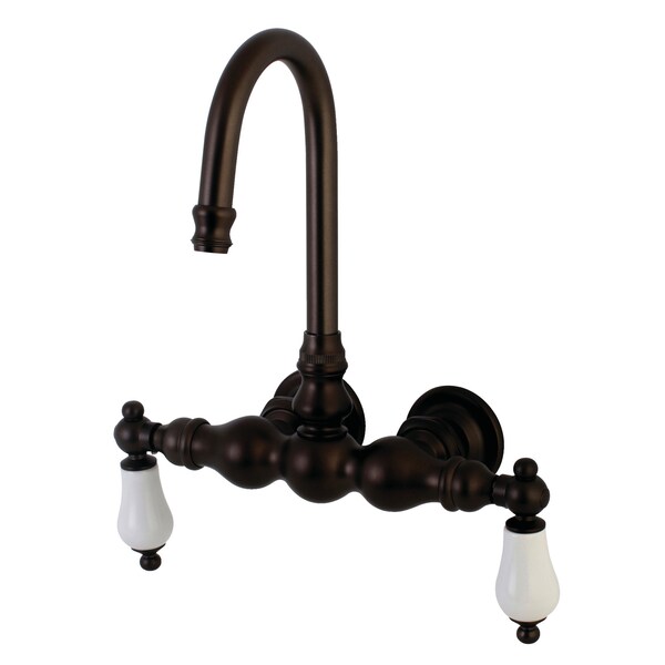 Kingston Brass Wall-Mount Clawfoot Tub Faucet, Oil Rubbed Bronze, Tub Wall Mount AE5T5 - main