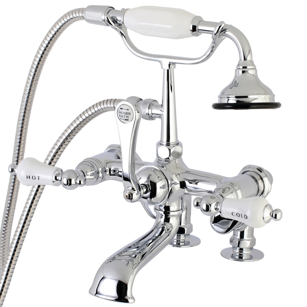Kingston Brass Deck-Mount Clawfoot Tub Faucet, Polished Chrome, Deck Mount AE654T1 - main