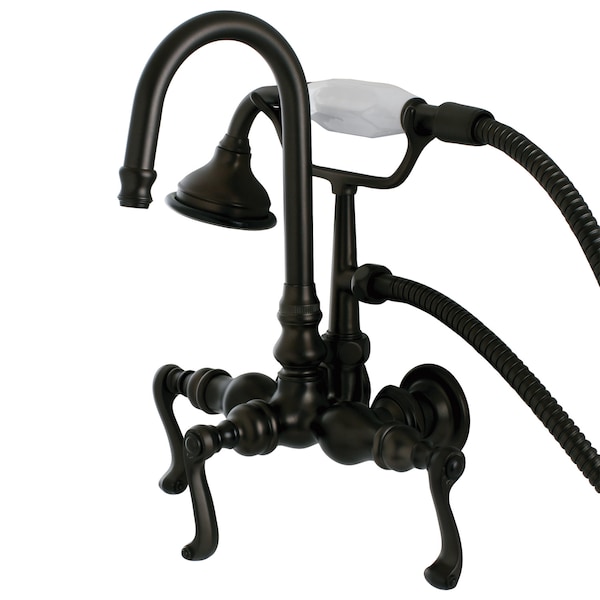 Kingston Brass Wall-Mount Clawfoot Tub Faucet, Oil Rubbed Bronze, Tub Wall Mount AE7T5FL - main