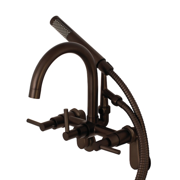 Kingston Brass Wall-Mount Clawfoot Tub Faucet, Oil Rubbed Bronze, Tub Wall Mount AE8155DL - main
