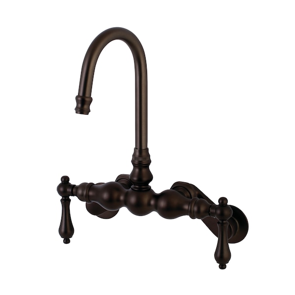 Kingston Brass Wall-Mount Clawfoot Tub Faucet, Oil Rubbed Bronze, Tub Wall Mount AE81T5 - main