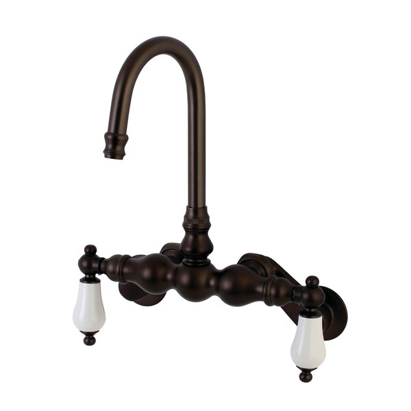 Kingston Brass Wall-Mount Clawfoot Tub Faucet, Oil Rubbed Bronze, Tub Wall Mount AE83T5 - main