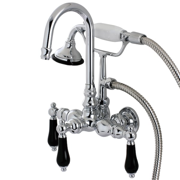 Kingston Brass Wall-Mount Clawfoot Tub Faucet, Polished Chrome, Tub Wall Mount AE8T1PKL - main