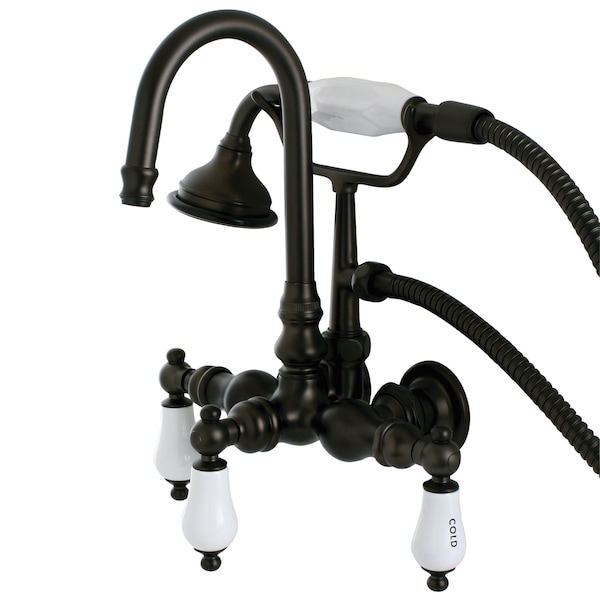 Kingston Brass Wall-Mount Clawfoot Tub Faucet, Oil Rubbed Bronze, Tub Wall Mount AE9T5 - main