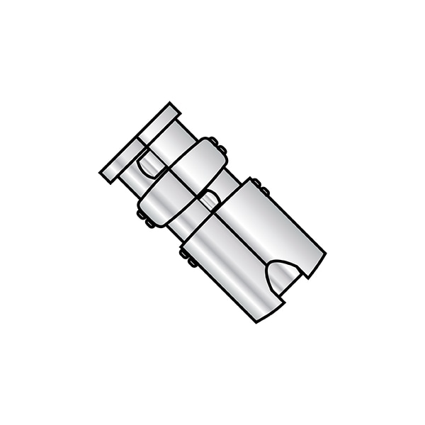Zoro Select Single Lag Shield, 3/4" Dia, Alloy Steel Zinc Plated, 10 PK 75AES - main