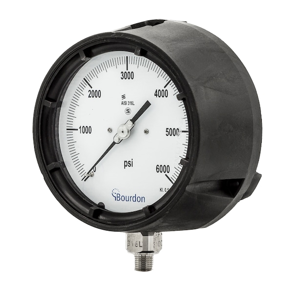 Pic Gauges Process Gauge, 0/6000 psi, 1/4" NPT AHG6-A50.H38 - main