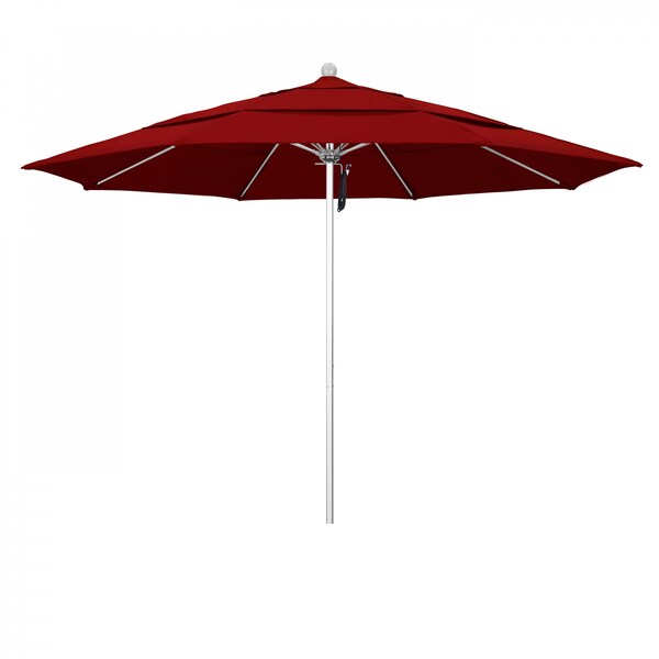 California Umbrella Patio Umbrella, Octagon, 107" H, Sunbrella Fabric, Jockey Red 194061000083 - main