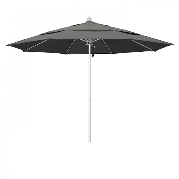 California Umbrella Patio Umbrella, Octagon, 107" H, Sunbrella Fabric, Charcoal 194061000090 - main