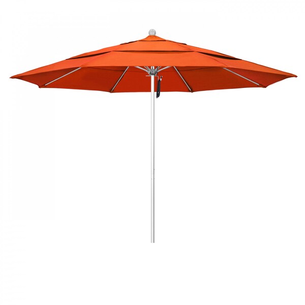 California Umbrella Patio Umbrella, Octagon, 107" H, Sunbrella Fabric, Melon 194061000182 - main