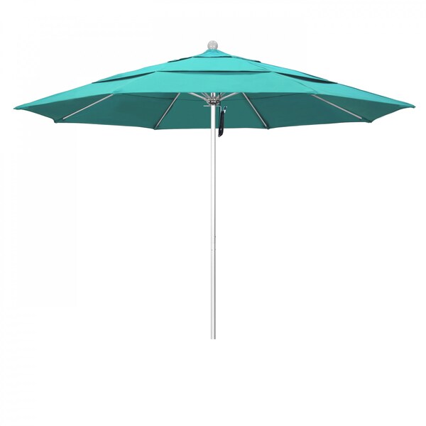California Umbrella Patio Umbrella, Octagon, 107" H, Sunbrella Fabric, Aruba 194061000199 - main