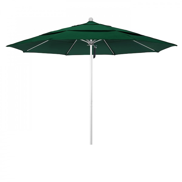 California Umbrella Patio Umbrella, Octagon, 107" H, Sunbrella Fabric, Forest Green 194061000274 - main