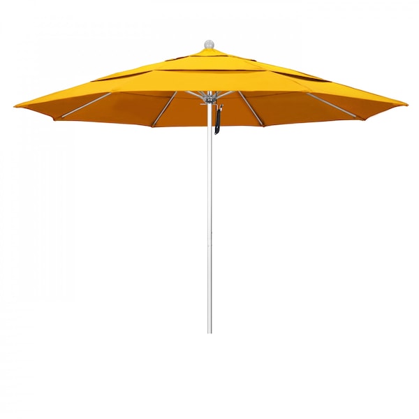 California Umbrella Patio Umbrella, Octagon, 107" H, Sunbrella Fabric, Sunflower Yellow 194061000298 - main