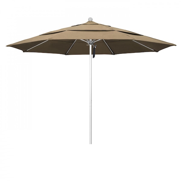 California Umbrella Patio Umbrella, Octagon, 107" H, Sunbrella Fabric, Heather Beige 194061000328 - main