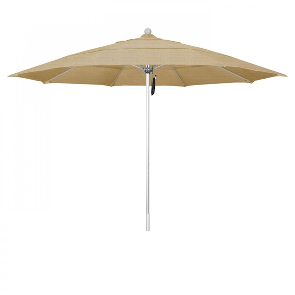 California Umbrella Patio Umbrella, Octagon, 107" H, Sunbrella Fabric, Linen Sesame 194061000434