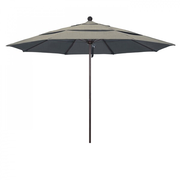 March Patio Umbrella, Octagon, 107" H, Sunbrella Fabric, Spectrum Dove ALTO118117-48032-DWV