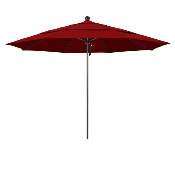 California Umbrella Patio Umbrella, Octagon, 107" H, Sunbrella Fabric, Jockey Red 194061000922 - main