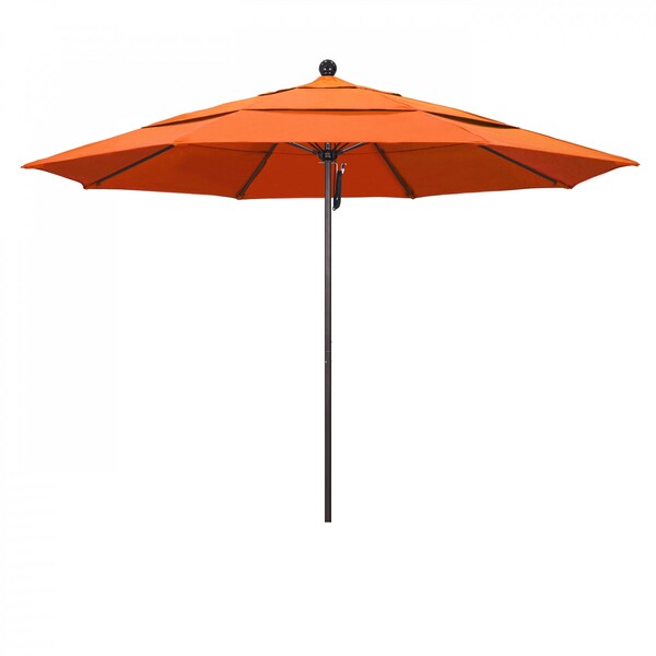 California Umbrella Patio Umbrella, Octagon, 107" H, Sunbrella Fabric, Tangerine 194061000960 - main
