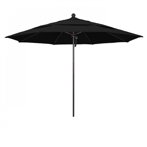 California Umbrella Patio Umbrella, Octagon, 107" H, Sunbrella Fabric, Black 194061000984 - main