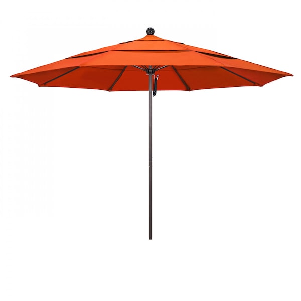 March Patio Umbrella, Octagon, 107" H, Sunbrella Fabric, Melon ALTO118117-5415-DWV