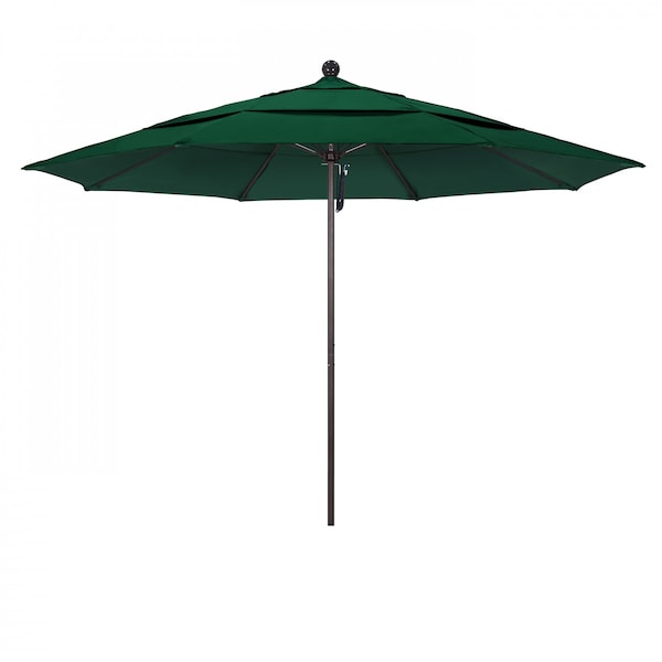 California Umbrella Patio Umbrella, Octagon, 107" H, Sunbrella Fabric, Forest Green 194061001110 - main