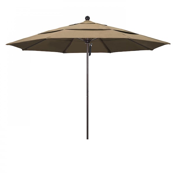 March Patio Umbrella, Octagon, 107" H, Sunbrella Fabric, Heather Beige ALTO118117-5476-DWV