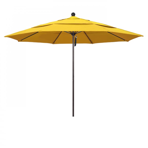 March Patio Umbrella, Octagon, 107" H, Olefin Fabric, Lemon ALTO118117-F25-DWV