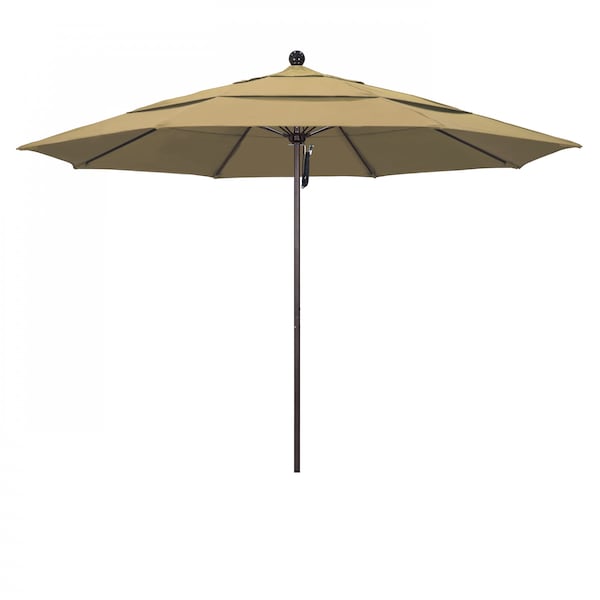 March Patio Umbrella, Octagon, 107" H, Olefin Fabric, Champagne ALTO118117-F67-DWV
