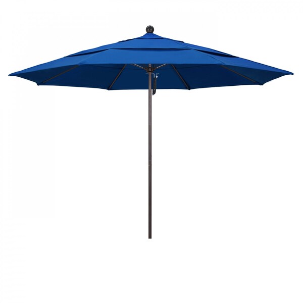 March Patio Umbrella, Octagon, 107" H, Pacifica Fabric, Pacific Blue ALTO118117-SA01-DWV