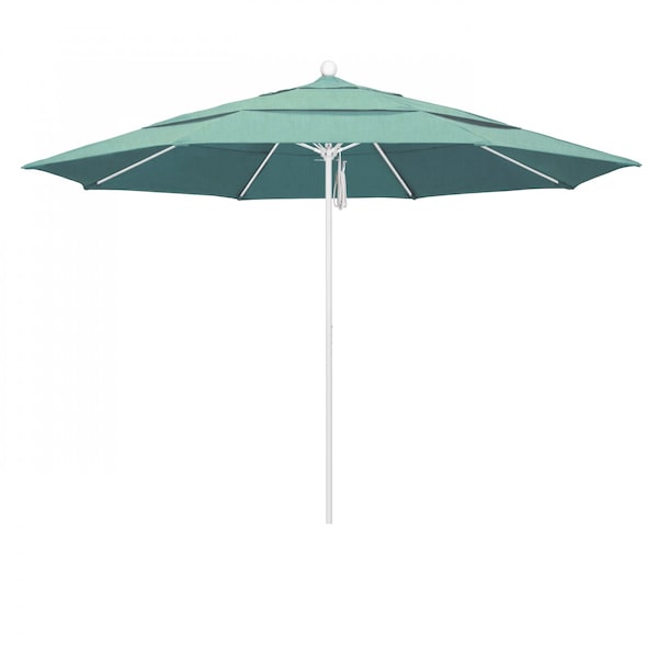 California Umbrella Patio Umbrella, Octagon, 107" H, Sunbrella Fabric, Spectrum Mist 194061001684