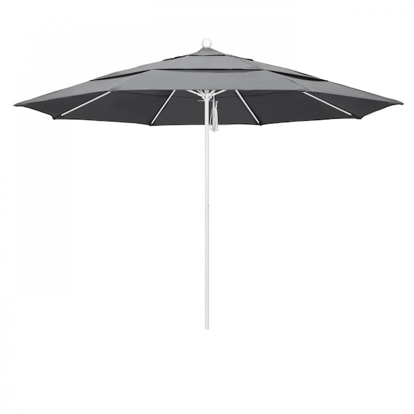 California Umbrella Patio Umbrella, Octagon, 107" H, Sunbrella Fabric, Granite 194061001752 - main